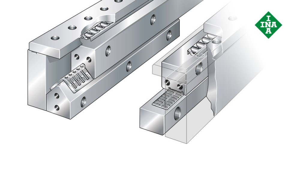 Schaeffler lineer kılavuzları: İğne makaralı ve silindirik makaralı düz kafesli counterstay sistemi